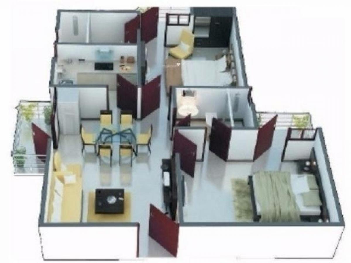 2 غرف نوم منزل في Ghaziabad, India رقم 54851