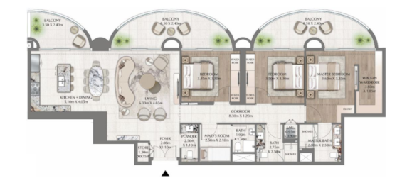 Studio à Downtown Dubai (Downtown Burj Dubai), UAE No. 121459 10