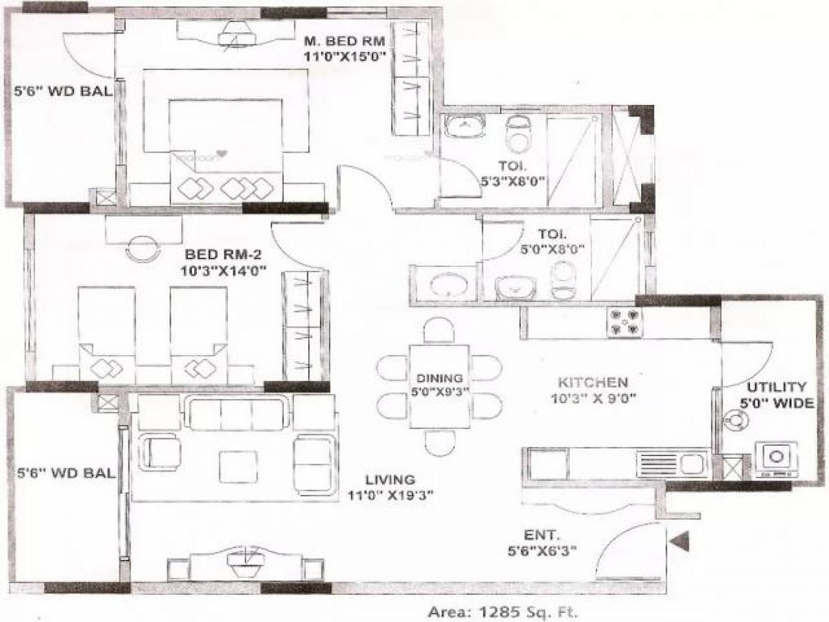 2 bedrooms House in Bangalore, India No. 18670