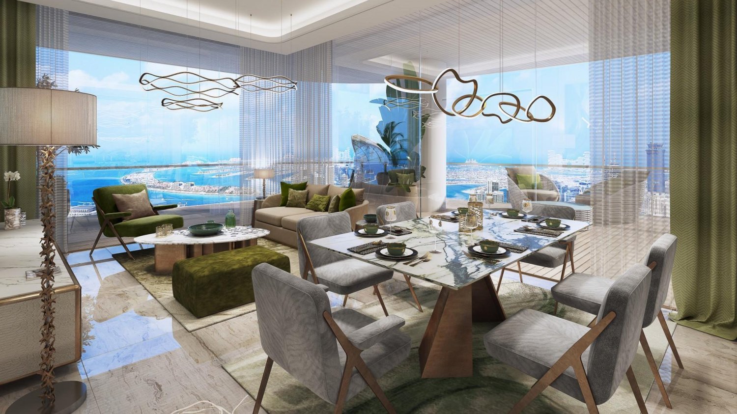 Квартира с 2 спальнями в DAMAC BAY 2, Dubai Harbour, ОАЭ № 62266