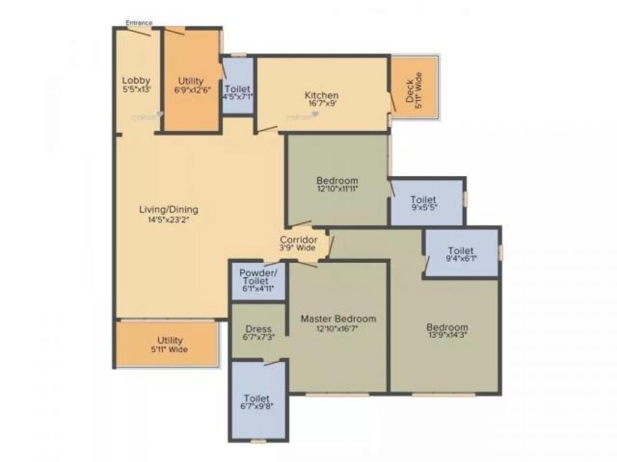 3 bedrooms House in Gurgaon, India No. 48888