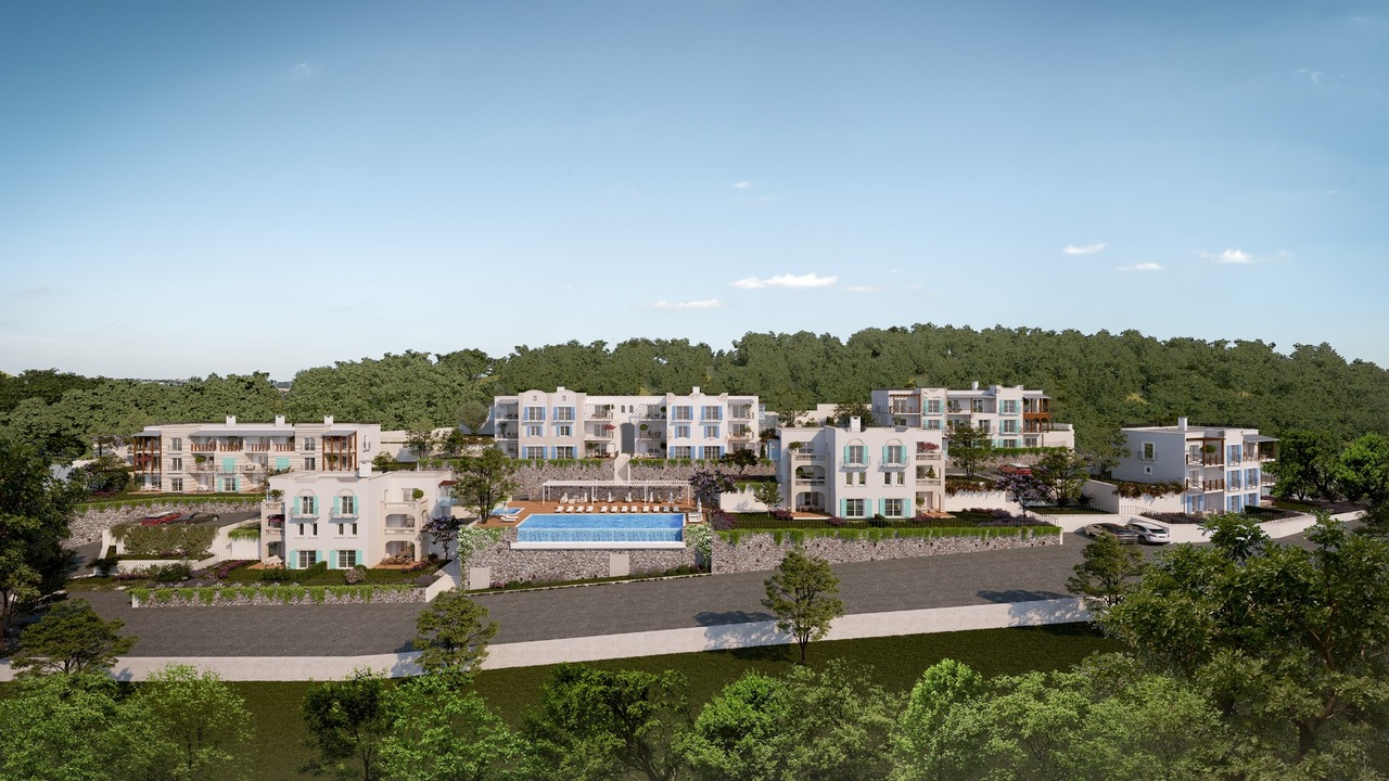 Apartment 2+1 in Fabay Mavi Kapi Evleri, Bodrum, Turkey No. 35934