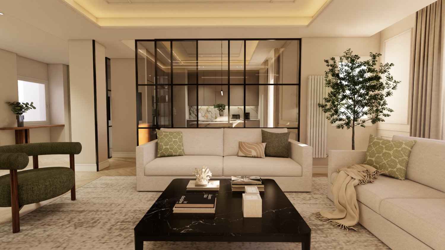 Квартира с 3 спальнями в Мадрид, Испания № 125826