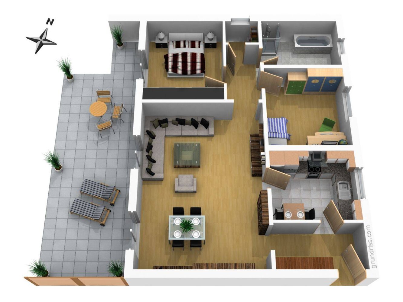 Пентхаус с 3 комнатами в Шварцвальд-Бар, Германия № 323810