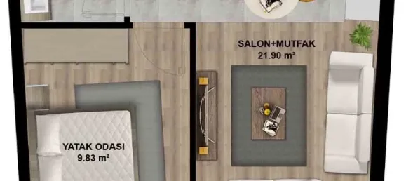 Apartamento de 1+1 en Aksu, Turkey No. 32700 24