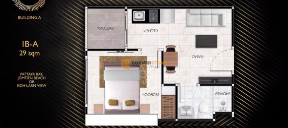 Condo à Pattaya, Thailand 29m² No. 20549 13