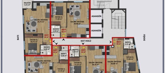 Wohnung 1+1 in Antalya, Turkey, Nr. 32315 3