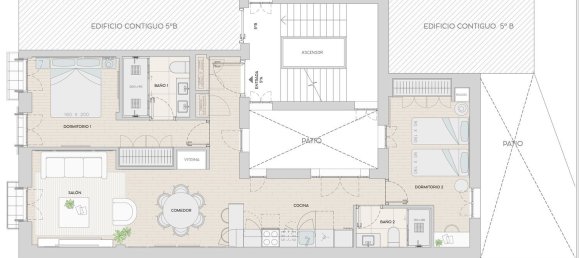 Apartamento de 2 dormitorios en Madrid, Spain No. 120017 16