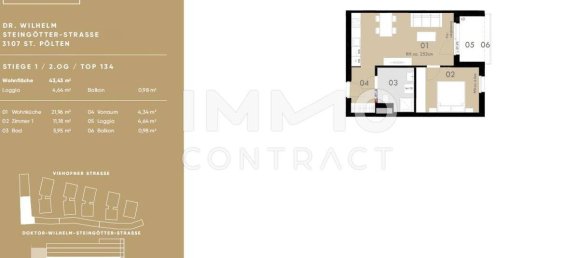 1 bedroom Apartment in St. Polten, Austria No. 4723 8