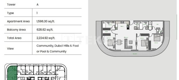 Apartamento T3 em Arjan, UAE N.º 102597 19