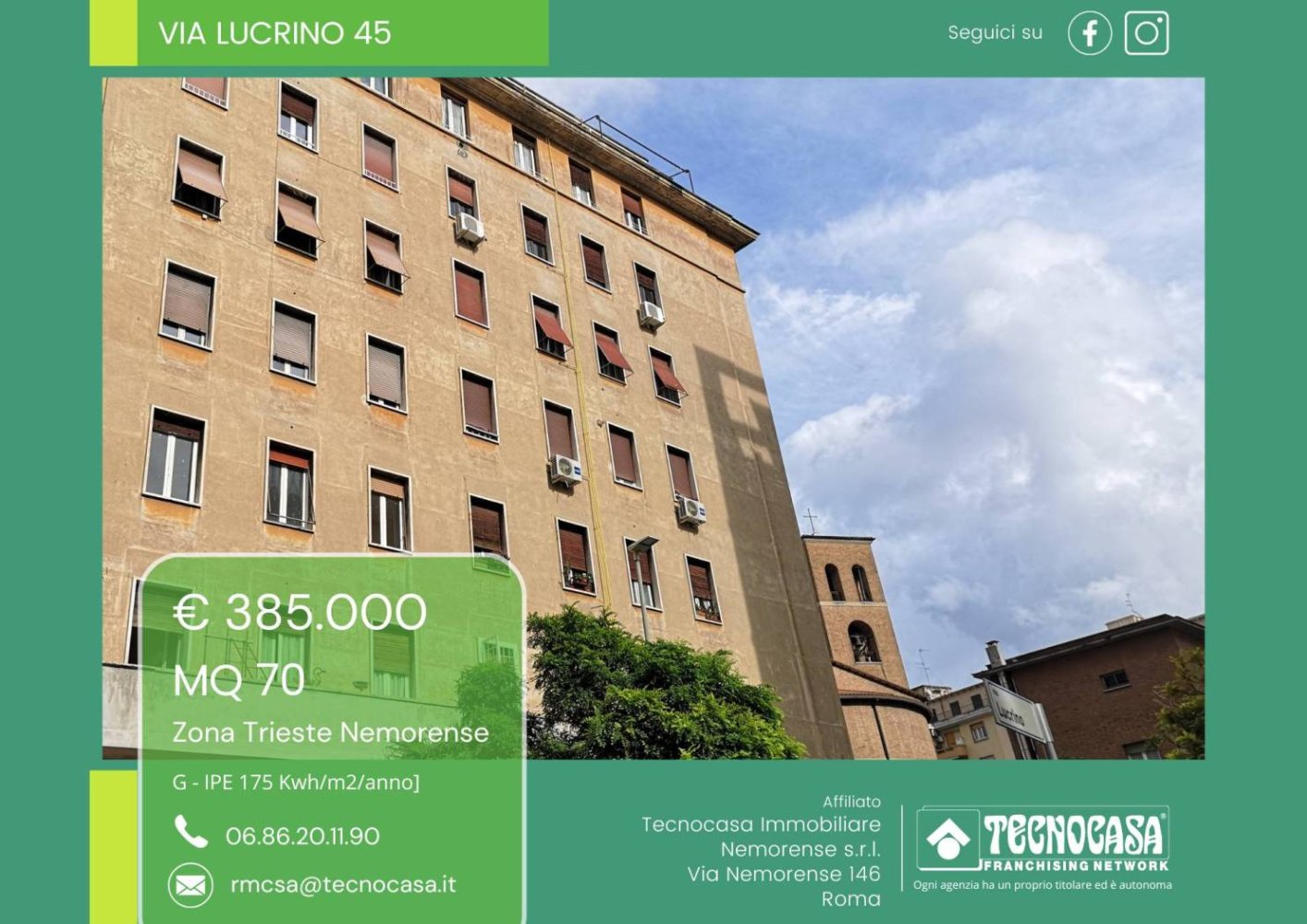 Apartamento T2 em Rome, Italy N.º 375614