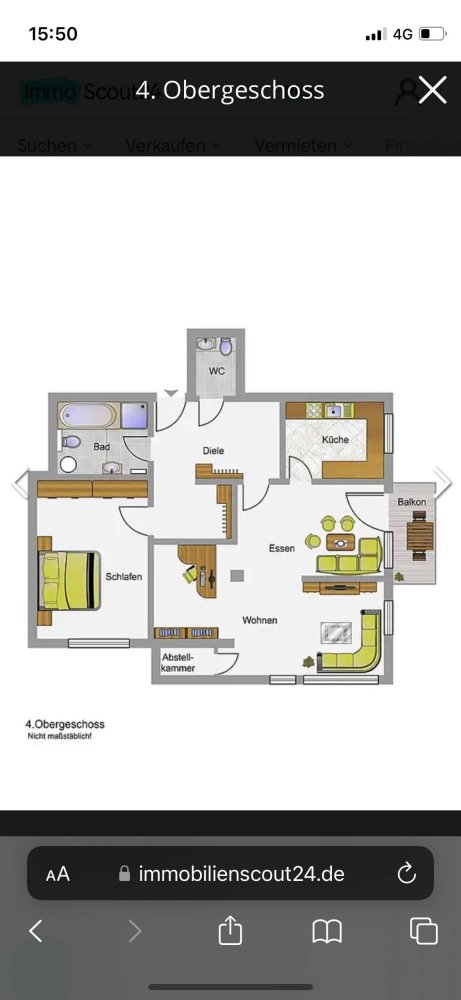 Apartamento de 1 dormitorio en Biberach, Germany No. 320163