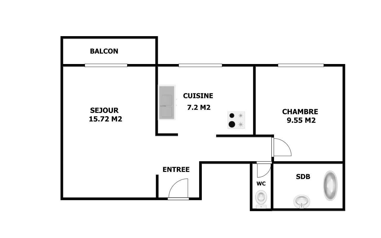 1 bedroom Apartment in Asnieres-sur-Seine, France No. 132243