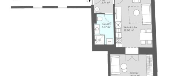 2-Zimmer Wohnung in Mariahilf, Austria, Nr. 182401 5