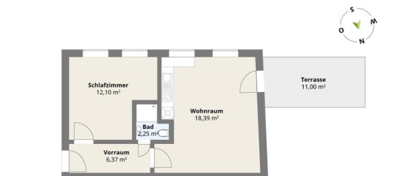 2 rooms Apartment in Linz, Austria No. 252293 11