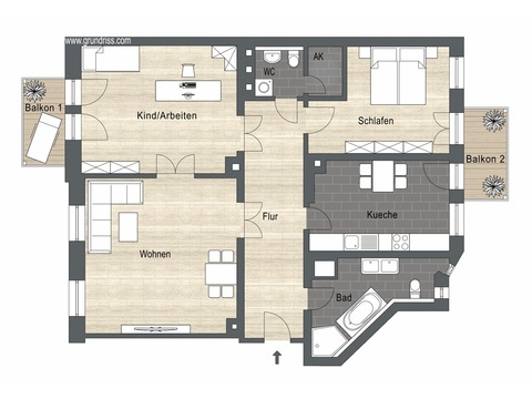 3-Zimmer Wohnung in Leipzig, Germany, Nr. 54510