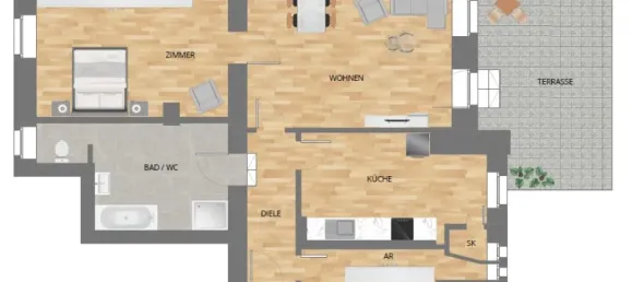 2 غرف نوم شقة في Lichterfelde, Germany رقم 66731 26