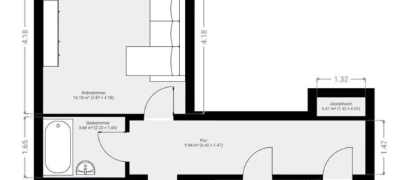 Квартира с 1 спальней в Кёльн, Германия № 270544 7