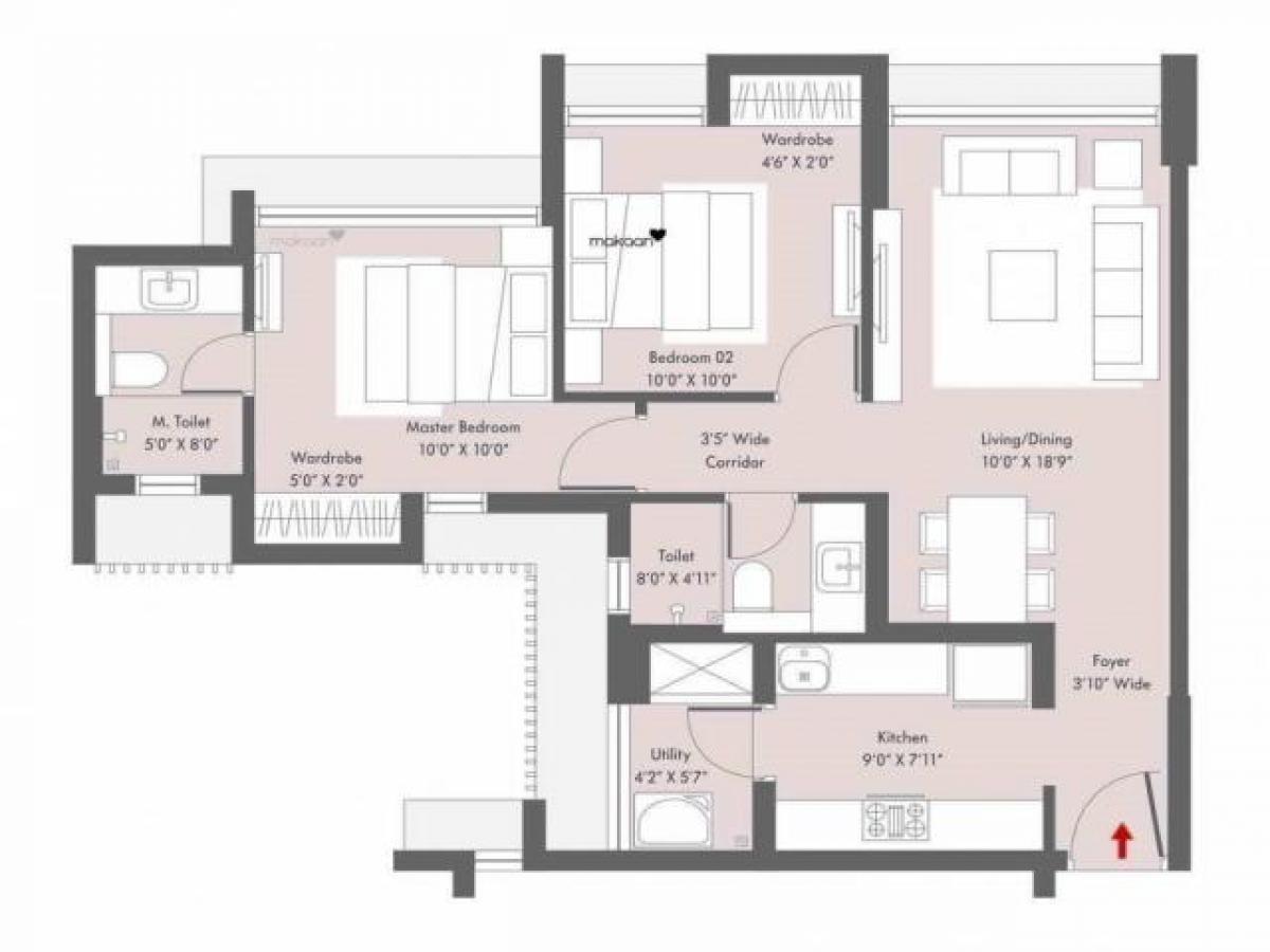 2 Schlafzimmer Haus in Mumbai, India, Nr. 7183