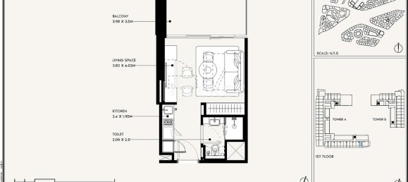 1 chambre appartement à vendre à Dubai, UAE № 123219 14