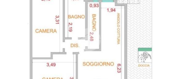 Квартира с 2 спальнями в Ардеа, Италия № 370204 2