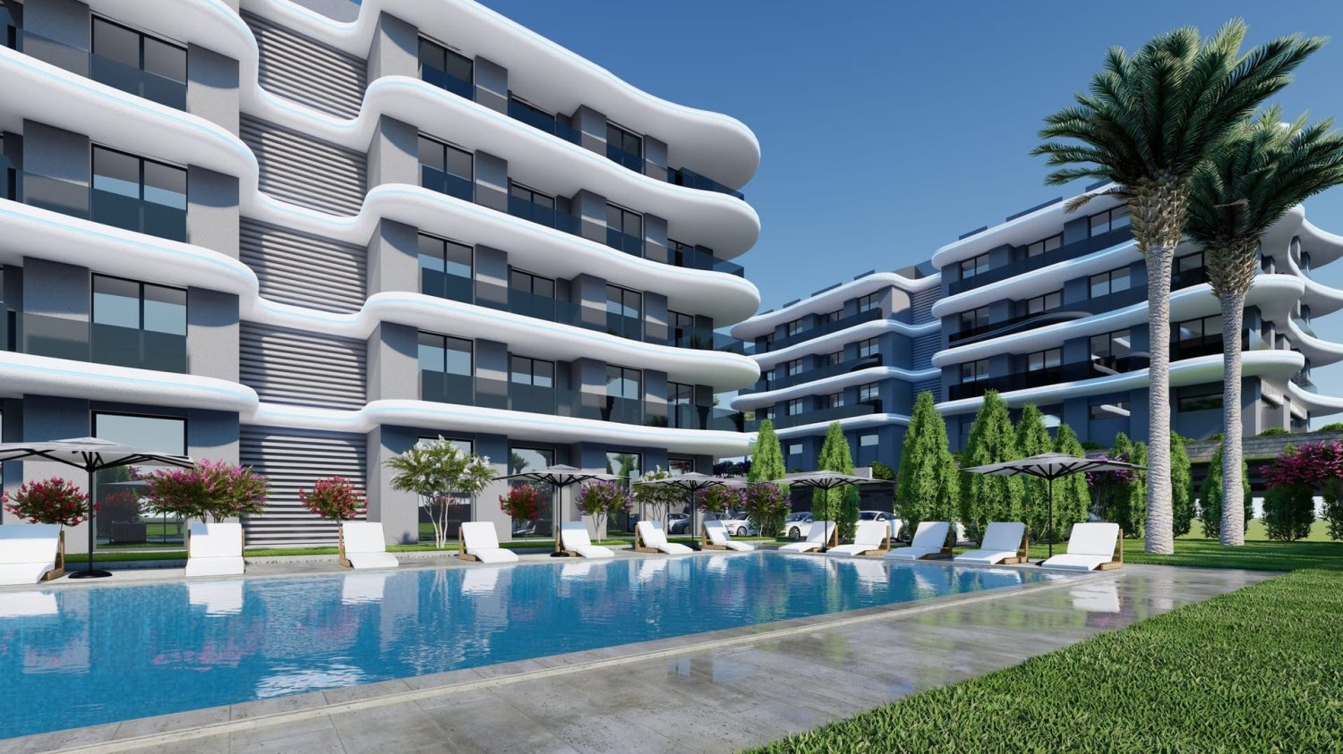 Apartment 2+1 in Lotus Sea Side, Okurcalar, Turkey No. 35166