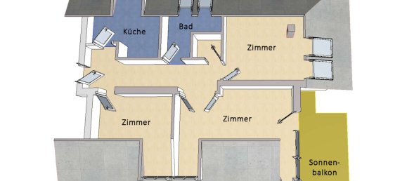 3-Zimmer Wohnung in Tempelhof, Germany, Nr. 341131 6