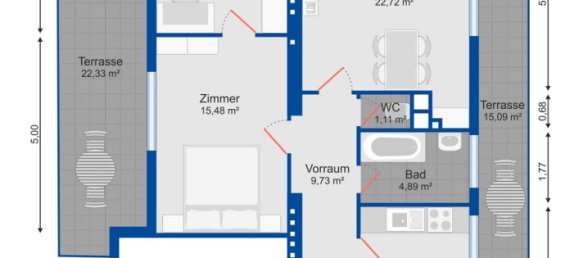 3 rooms Apartment in Favoriten, Austria No. 130562 11