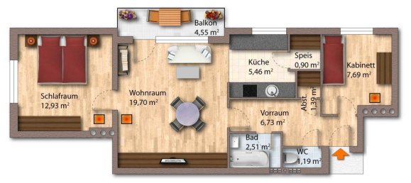 2 Schlafzimmer Wohnung in Bruck an der Großglocknerstraße, Austria, Nr. 215492 6