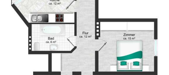 3-salle Appartement à Bremerhaven, Germany No. 326388 21