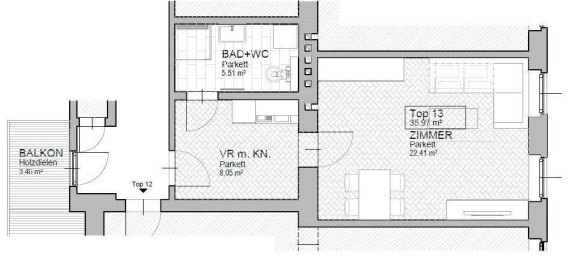 Studio in Rudolfsheim-Funfhaus, Austria, Nr. 106753 12