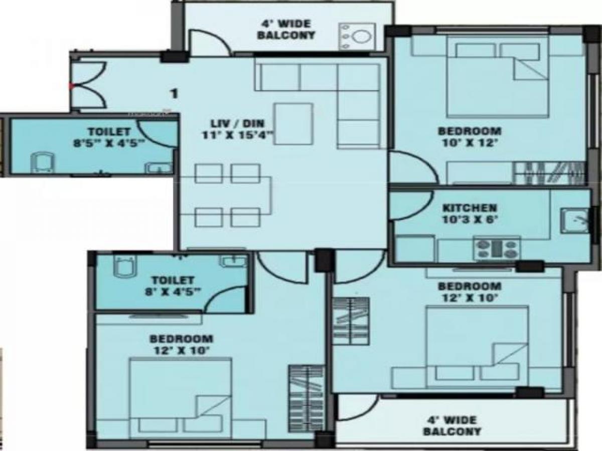 3 Schlafzimmer Haus in Kolkata, India, Nr. 44383