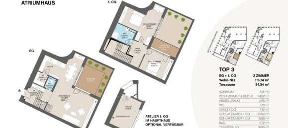 Duplex de 3 divisões em Penzing, Austria N.º 2826 28