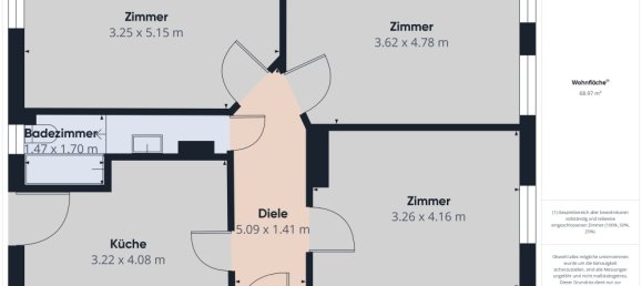 3غرفة شقة في Wilhelmshaven, Germany رقم 84230 8