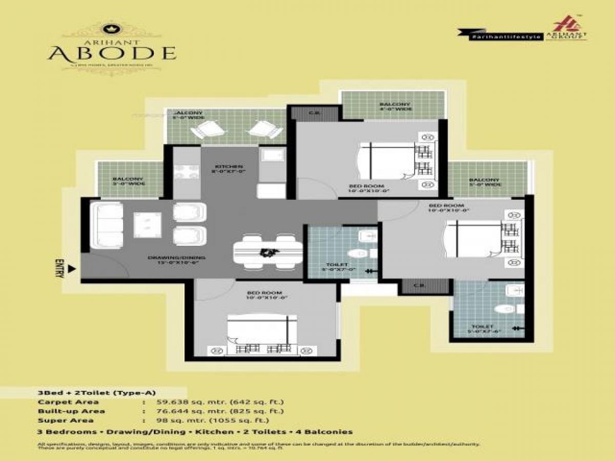 3 غرف نوم منزل في Noida, India رقم 68224