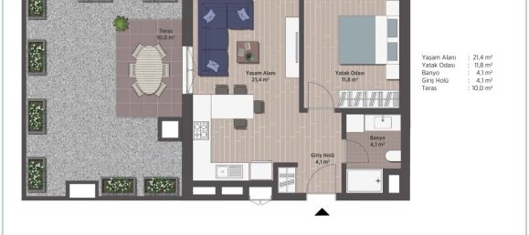 2-Zimmer Wohnung in Umraniye, Turkey, Nr. 21965 12