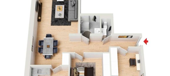 Apartamento T2 em Darmstadt-Dieburg, Germany N.º 186178 4