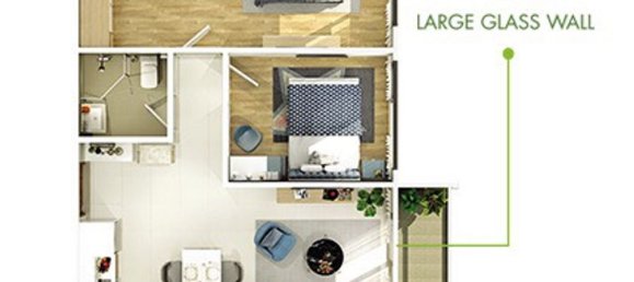 Apartamento de 2 dormitorios en Thu Duc, Vietnam No. 16781 6