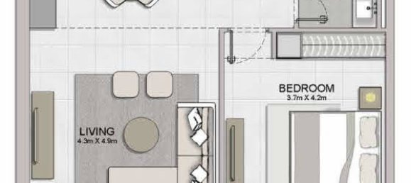 1 غرف نوم شقة في LE CIEL APARTMENTS, دبي, UAE رقم 60203 6