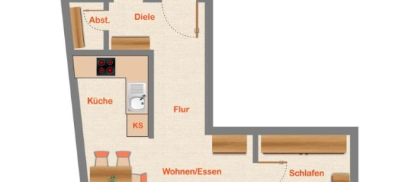 Apartamento de 1 dormitorio en Schmalkalden-Meiningen, Germany No. 128489 5