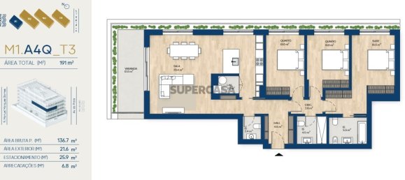 Apartamento T3 em Vila Nova de Gaia, Portugal N.º 160796 22