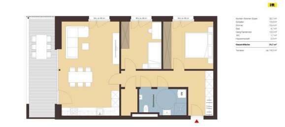 3 rooms Apartment in Dornbirn, Austria No. 140734 3