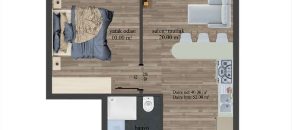 Wohnung 1+1 in Kargicak, Turkey, Nr. 31279 18