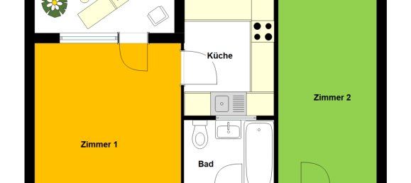 2 غرف نوم شقة في Reinickendorf, Germany رقم 327264 10