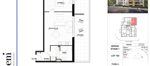 1 Schlafzimmer Wohnung in Hayange, France, Nr. 257769 2