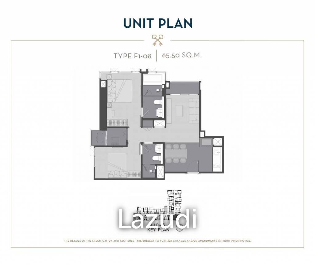 Condominio de 2 dormitorios en Bangkok, Thailand No. 14849