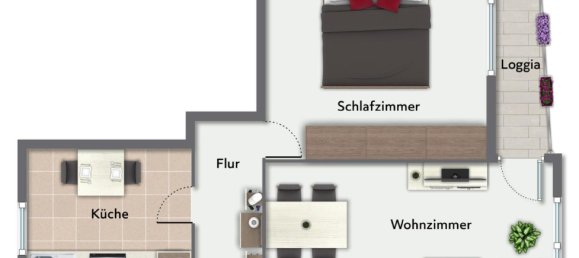 Apartamento de 1 dormitorio en Bielefeld, Germany No. 8677 2