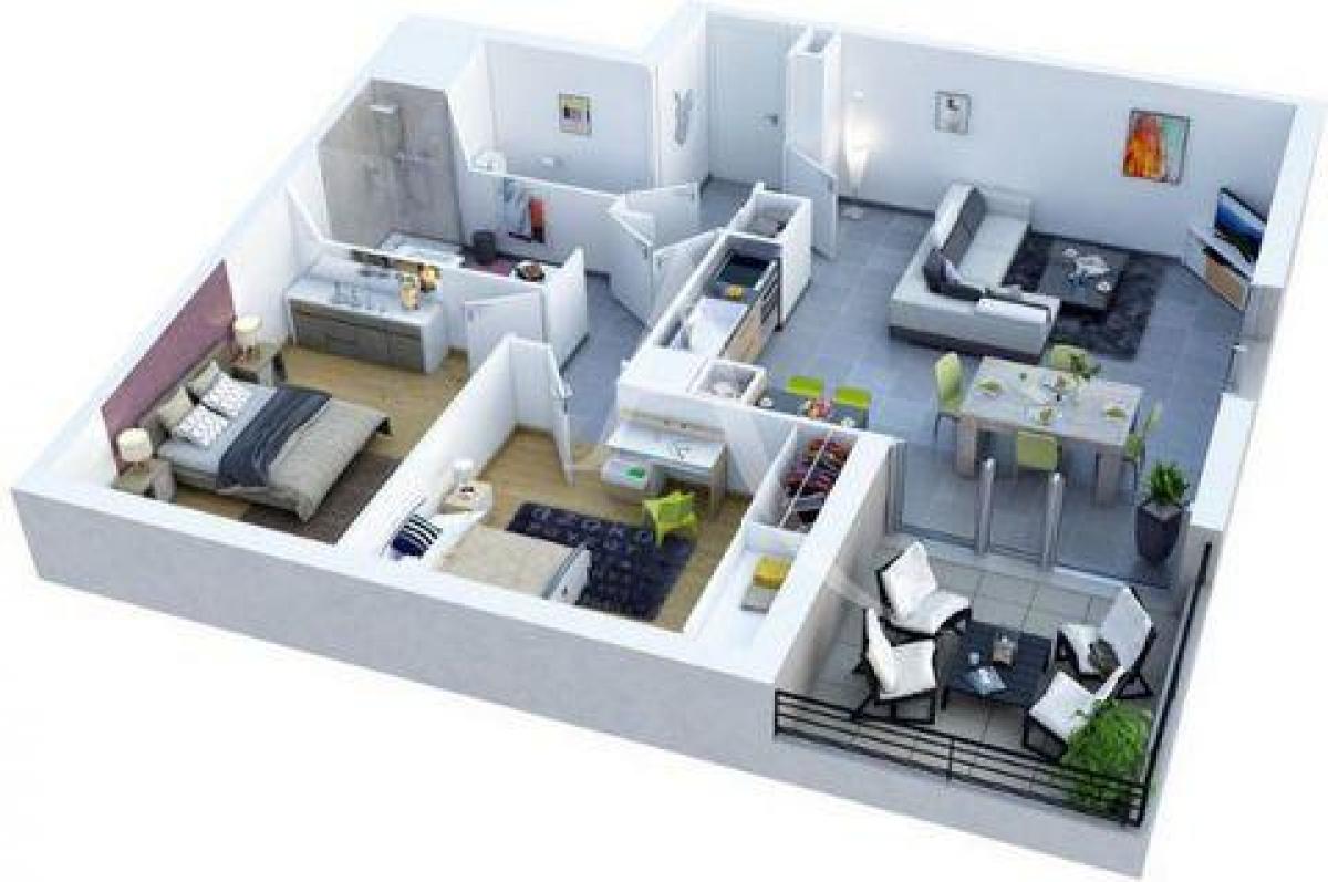 2 bedrooms Condo in Tours, France No. 15406