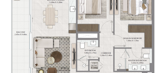 1 Schlafzimmer Wohnung in Dubai Creek Harbour (The Lagoons), UAE, Nr. 121062 5