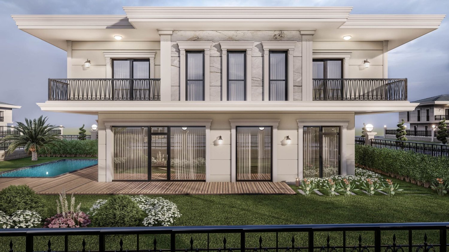 فيلا 5+1 في Sea Palm Villas, Bueyuekcekmece, Turkey رقم 37144
